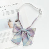 Fashion JK Bowtie Women College Student Collar Tie Cotton Plaid Bowknot Lolita Girls Adjustable Butterfly Anime Cosplay Cravat