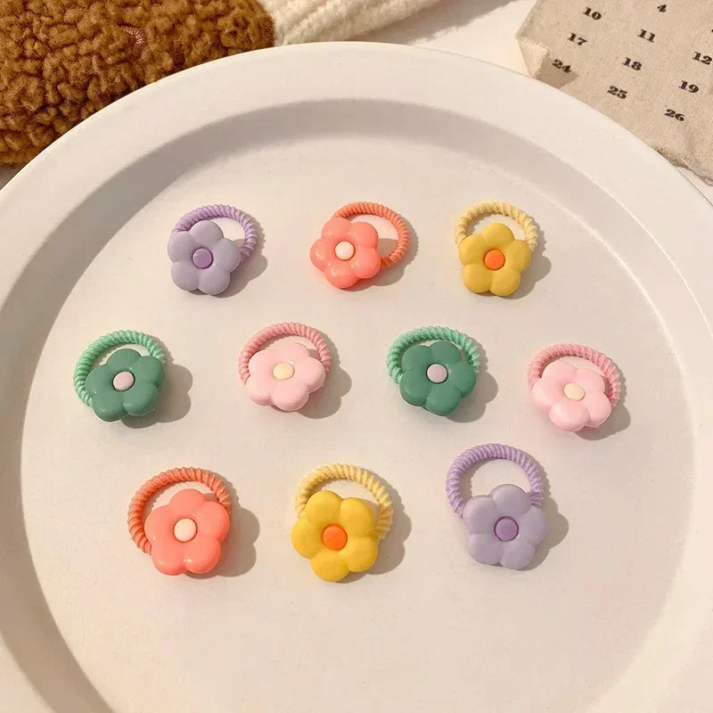 Hair Accessories Girls Bands Bandeau Cheveux Scrunchies Elastic Fille Korean Haarband Rubber Brown Children Gomas Gift Kids