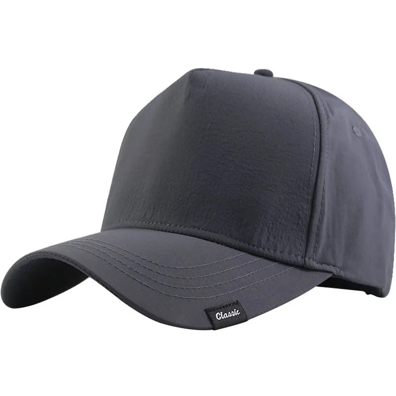 Quick Dry Baseball Hat for Men and Women, Hard Top, High Crown, Sports Hip Hop Caps, Big Head, Outdoor,