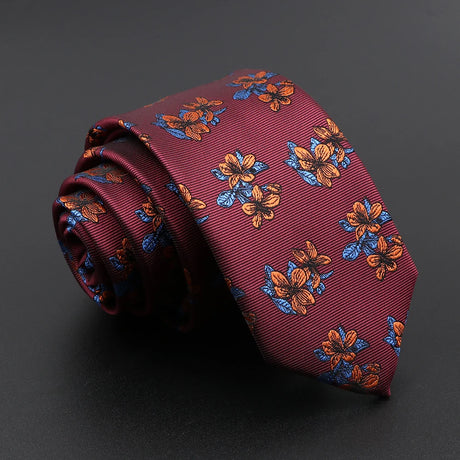 26 Styles Men's Jacquard Novelty Ties Skinny Floral Paisley Striped  Necktie Business Narrow Suit Shirt Daily Wear Accessories