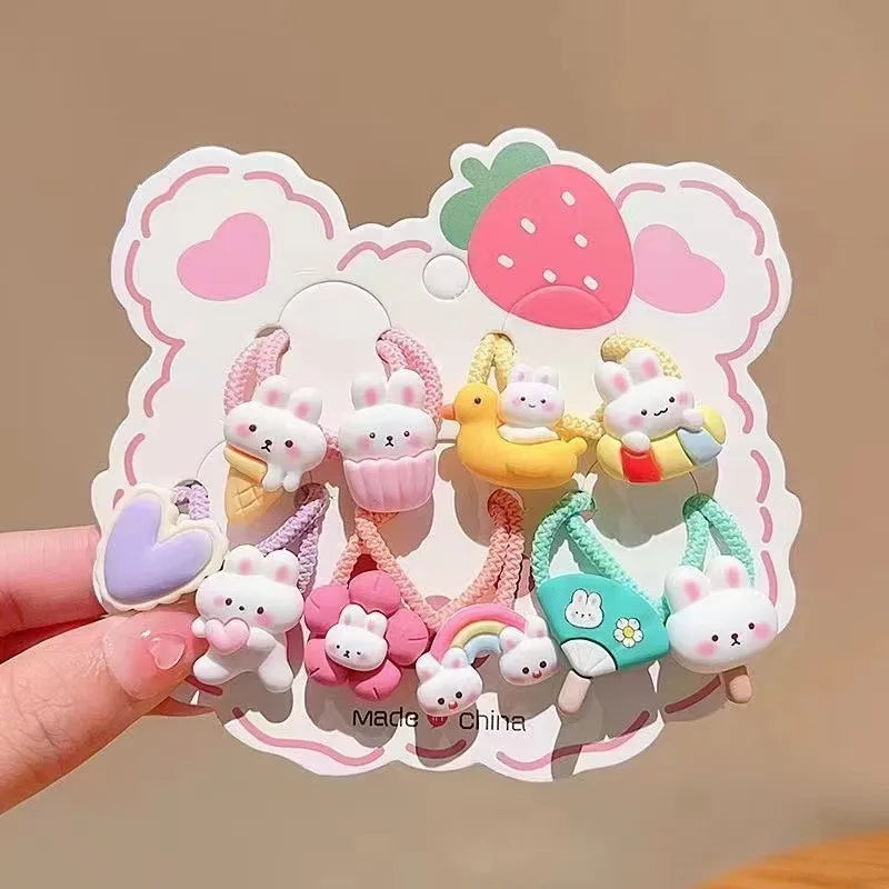 Hair Accessories For Children Girls Hair Tie Elastics Rope High Elasticity Scrunchies Summer Sweet Cute Ponytail Rubber Bands