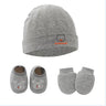 1 Set Baby Anti Scratching Gloves Hat Foot Cover Set Soft Cotton Newborn No Scratch Mittens Socks Beanies Cap Nightcap
