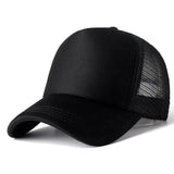 COKK Mesh Baseball Cap Adjustable Snapback Hats For Women Men Unisex Hip Hop Trucker Cap Dad Hat Sponge Soft Breathable Black