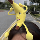 New Kawaii Pink Rabbit Banana Guinea Pig Plush Headband Creative Funny Fun Fashion Portable Cute Anime Headband for Woman Girls