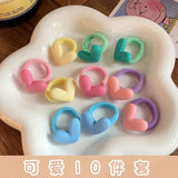 10pc Kids Girls Elastic Hair Bands Baby Hair Tie Rope Strap Rubber Bands Elastics Girls Tie Braids Hair Accessories