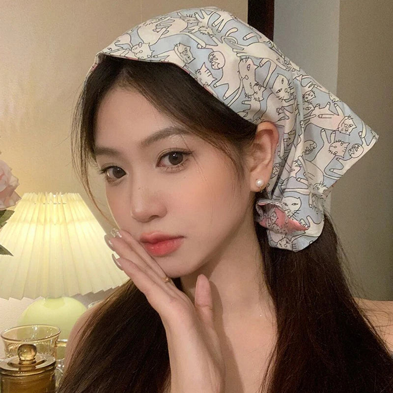 Flower Headscarf Headbands Knitting Hairband For Women Bandanas Headwear Fashion Girls Headband Hair Accessories