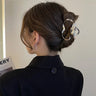 New Punk Geometric Metal Gold Silver Simple Hair Clip Claw for Women Trendy Large Crab Catches Clamp Korea Headwear Accessories