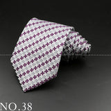 New Design Wedding Men Tie Purple Solid Striped Paisley Flower Neckties Men Business Dropshipping Groom Collar Accessories Gift