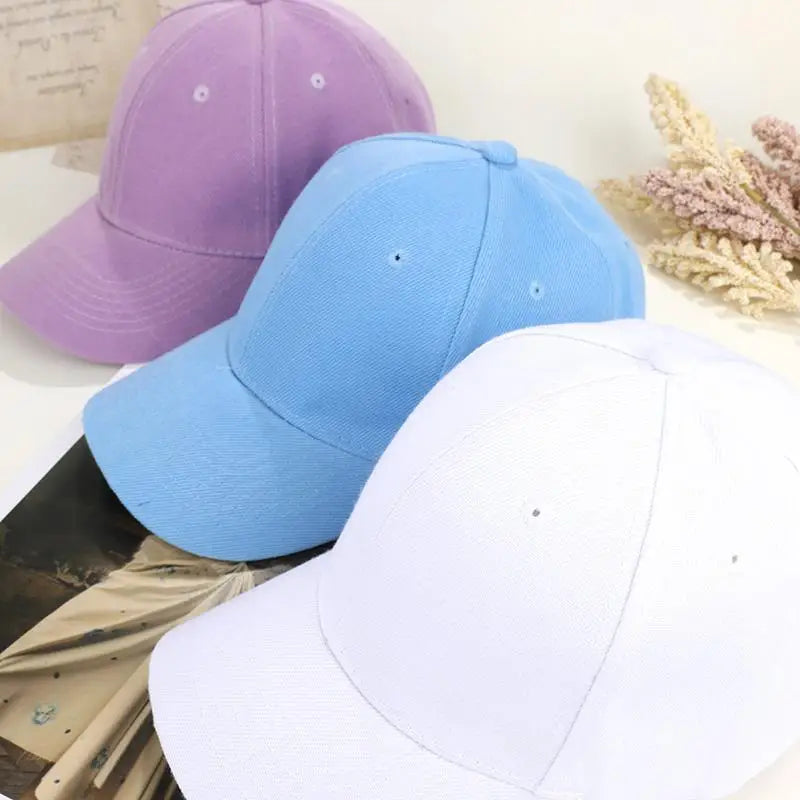 Fashion Candy Color Kids Baseball Cap Sun Protection Boy Girls Hat Adjustable Travel Children Baseball Cap Baby Summer Sun Hat