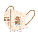 10PCS Cartoon Capybara Children's Mask Ani-uv Outdoor Sunshade Mask Anti Pollen Dustproof Face Veil For 3-12 Years Kids