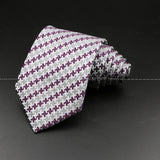 New Design Wedding Men Tie Purple Solid Striped Paisley Flower Neckties Men Business Dropshipping Groom Collar Accessories Gift