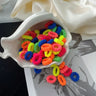 50/100Pcs Colorful Basic Nylon Ealstic Hair Ties for Girls Ponytail Hold Scrunchie Rubber Band Kid Fashion Hair Accessories