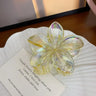 Hairpin Flower Hair Clip Cute Grab Clip Plastic Large Hair Claw Beach Headwear Hair Accessories Transparent Hair Clip Female