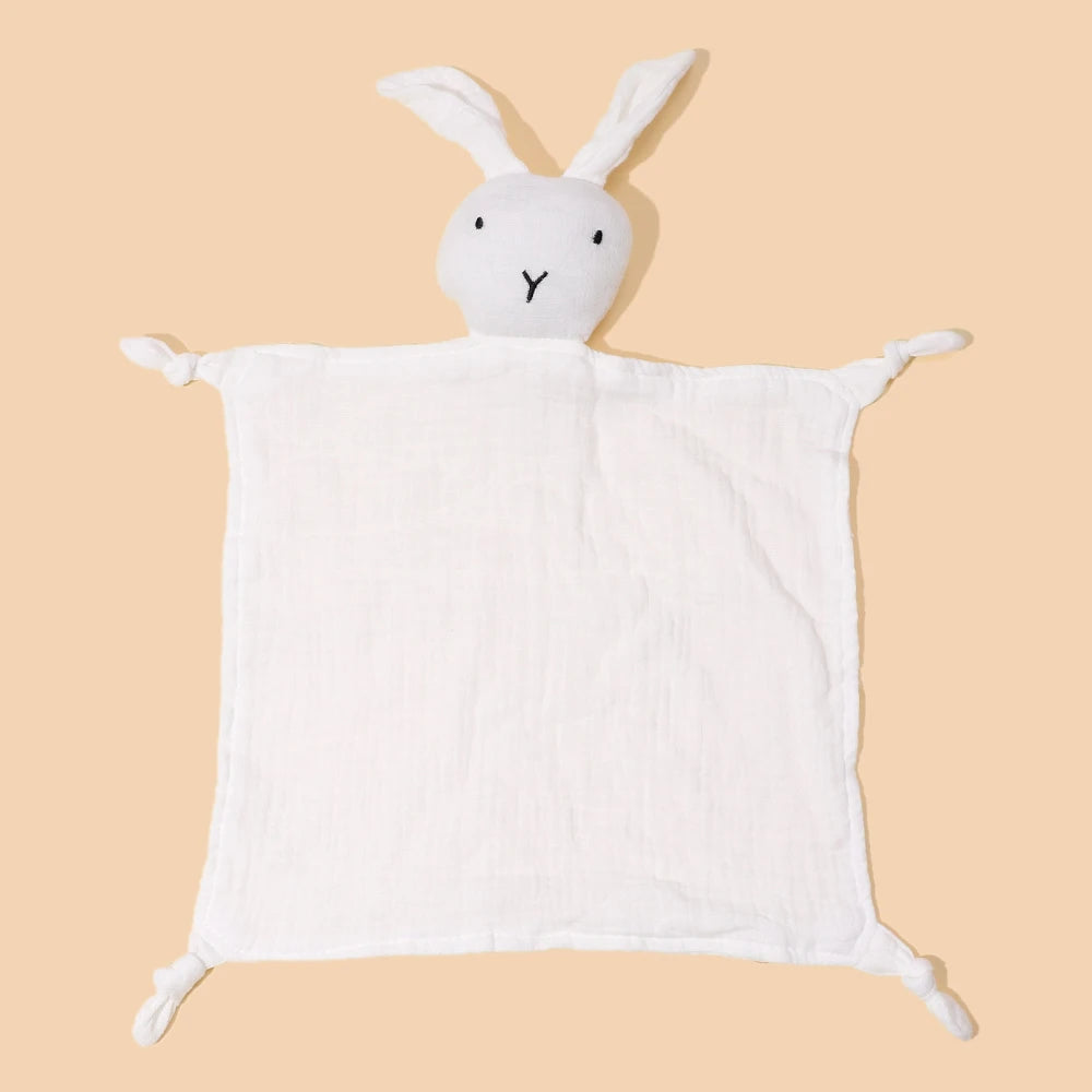 Pure Cotton Soft Baby Soothing Towel Cute Rabbit Bib Infant Comforting Towel Rabbit Baby Face Towel Handkerchief Baby & Girl Toy