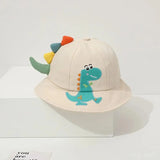 Cartoon Dinosaur Baby Fisherman Caps Korean Spring Summer Kids Outdoor Sun Hats For Boy Girl Casual Cute Kids Bucket Hats