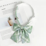 Fashion JK Bowtie Women College Student Collar Tie Cotton Plaid Bowknot Lolita Girls Adjustable Butterfly Anime Cosplay Cravat