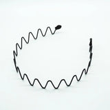 Black Metal Wavy Headband Men Women's Hair Band Head Hoops Bands Headwear Sport Headbands Hairband Bangs Holder Hair Accessories