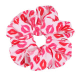Valentines Hair Ties Heart Hair Scrunchies Elastics Hair Band Ponytail Hair Ropes for Women Girl Valentines Day Hair Accessories