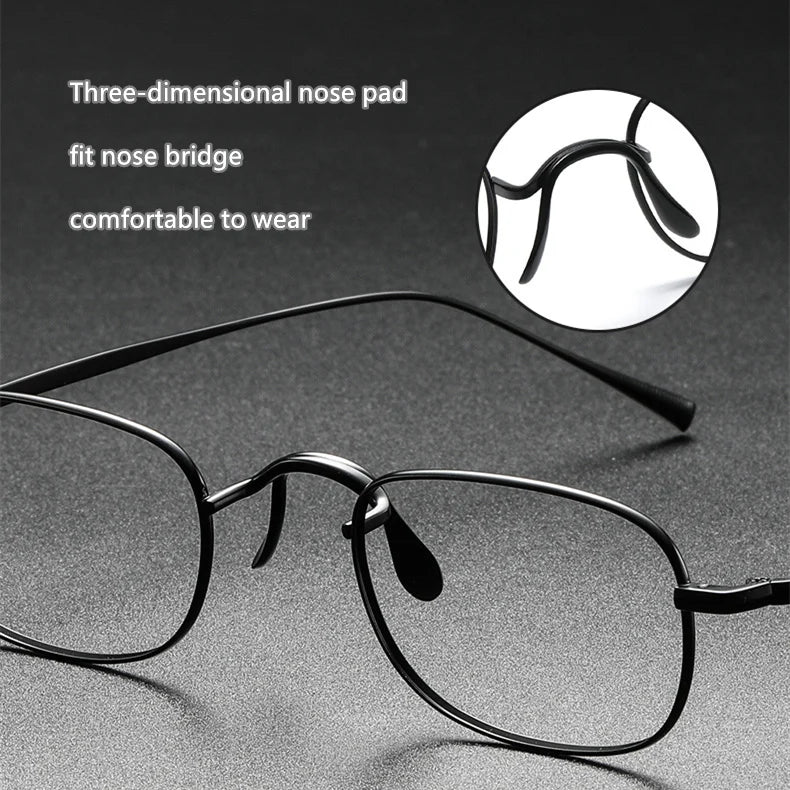 Vintage Small Square Oval 6.5g Ultra-Light Pure Titanium frame ，KJ45|Thin Frame of Golden Wire|For Men and Women