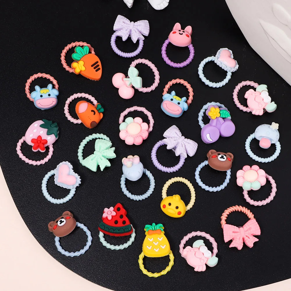 20Pcs/Set infant Cute Bowknot Headbands Girls Elastic Hair Bands Bows Headwear for Kids Cartoon Ornaments Gift Hair Accessories