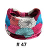 Leopard Print Headbands for Women Wide Boho Turban Head Wraps Cotton Knotted Elastic Hairbands Non Slip Workout Hair Accessories