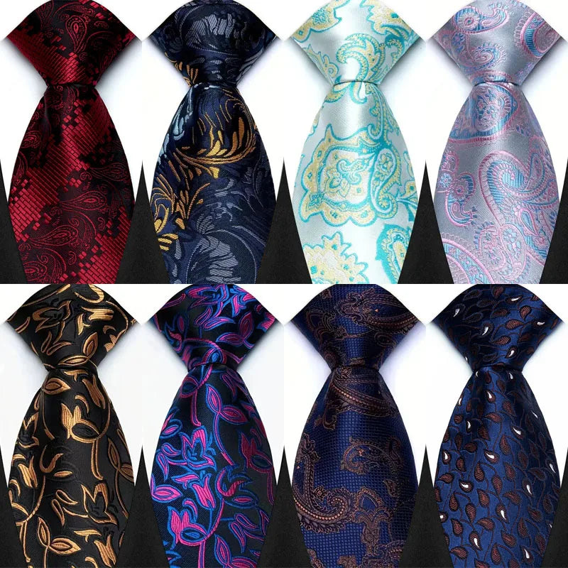 Men's Classic Paisley Tie Luxury Floral Dot 8cm Jacquard Neck Tie Necktie For Men Business Wedding Party Daily Wear Accessory