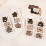 New Fashion Coffee Color Three-piece Set Frosted Geometric Hairpin Hair Clip Barrettes for Women Girl Hair Accessorie Headwear