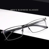 Men's Titanium Glasses Frame - Japanese High-End Square Eyewear, Ultralight Business Eyeglasses (Brand New Design)