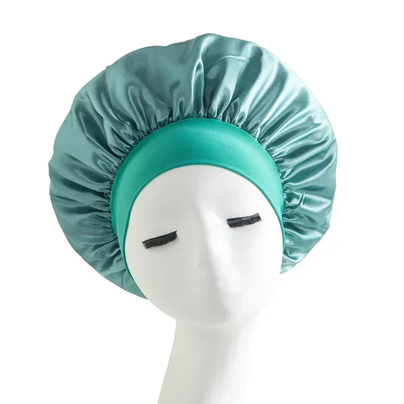 Bonnet Satin Sleeping Hat Hair Night Sleep Cap Head Cover Shower Caps for Bath and Sauna Bathing Shower Cap Bathroom Products