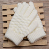 New Fashion Kids Thick Knitted Gloves Warm Winter Children Stretch Mittens Boy Girl Infant Solid Guantes Split Finger Gloves