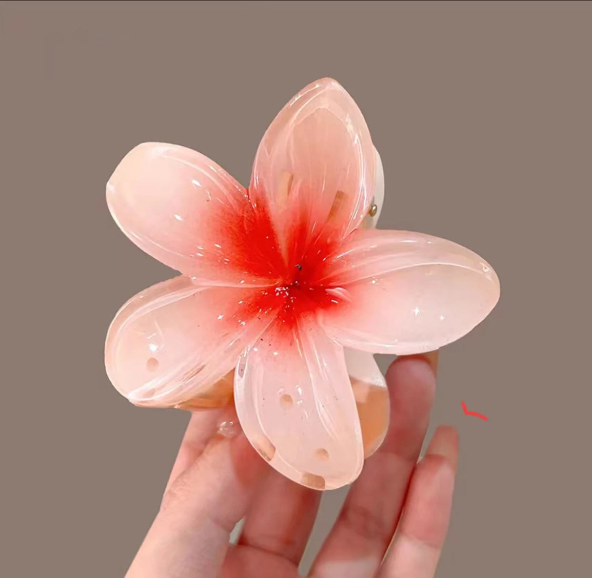 Gradient Flower Hair Clip Beach Hairpins Flower Claw Clips Hawaiian Style Headwear Summer Flower Hairpins Girls Hair Accessories
