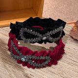 Korean Hairbands for Women Hair Accessories French Elegant Pleated Bowknot Headband Women Girls 2025 Fashion Designer Hair Bands