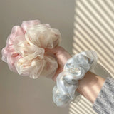 Big Elegant Silk Elastics Hair Band Girls Color Scrunchies Hair Ties Ladies Ponytail Hold Hair Accessories Hair bows girl 2025