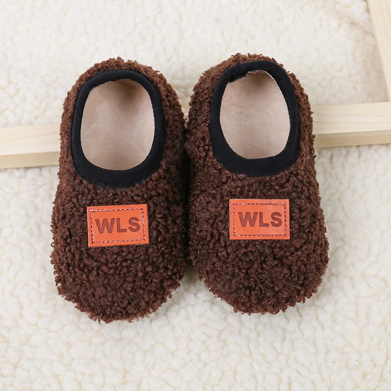 Autumn Winter Baby Slippers Toddler Plush Floor Sock Shoes Boy Girl Children Soft Anti-slip Walking Shoes Indoor Home Kids Shoes