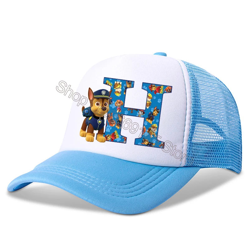New Paw Patrol Kids Letters Baseball Caps Boys Cartoon Casuals Hat Children Sports Sun Hat Adjustable Peaked Cap Birthday Gifts