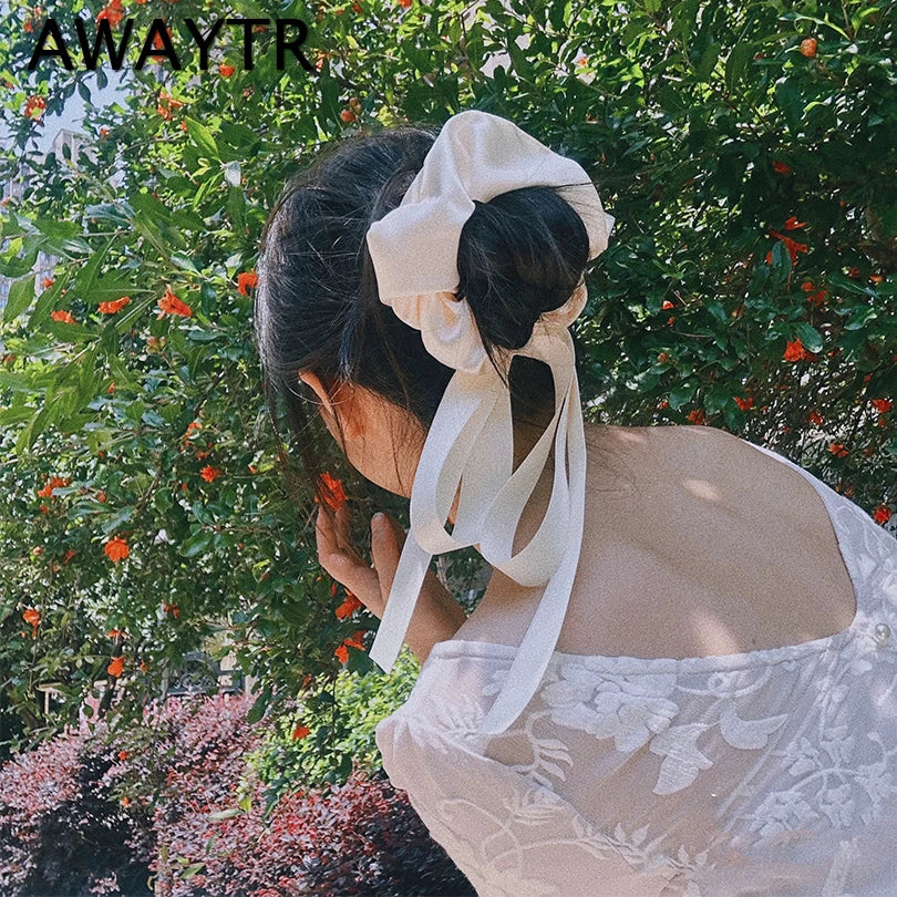 AWAYTR Tassel Elasticity Hair Band Scrunchies Hair Accessories Hair Bands Ties Elastics Ponytail Holders for Women Girls