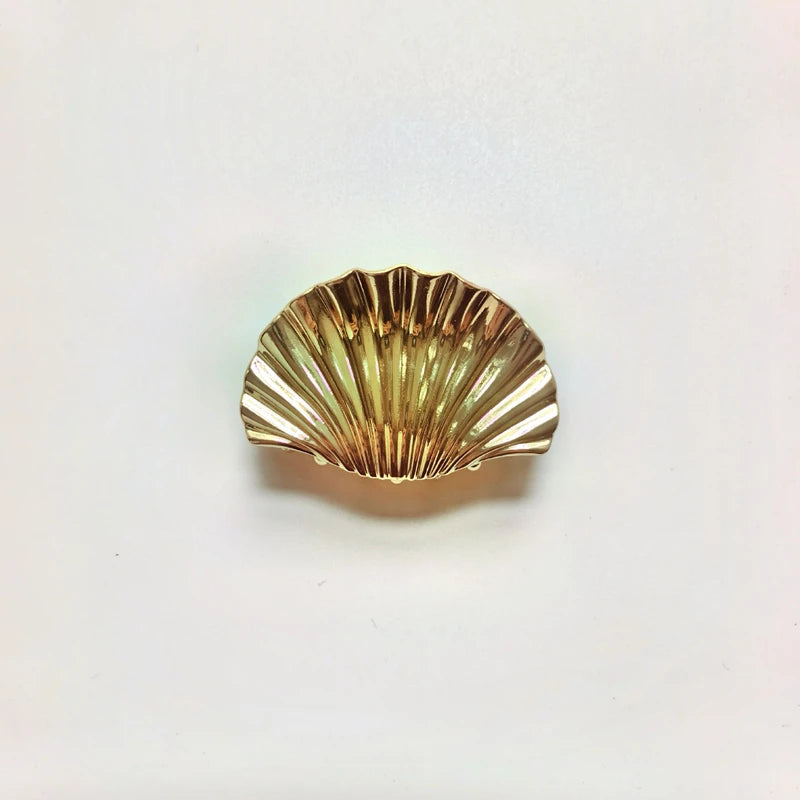 Metal Irregular Texture Shell Shape Hair Claw Clips for Women Girls Hairclip Ponytail Hair Pins Fashion Jewelry Hair Accessories