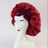 New Satin Sleeping Cap For Women Solid Wide Band Stretch Head Tie Silky Bonnet Edge Wrap Nightcap Hair Care Shower Head Cover