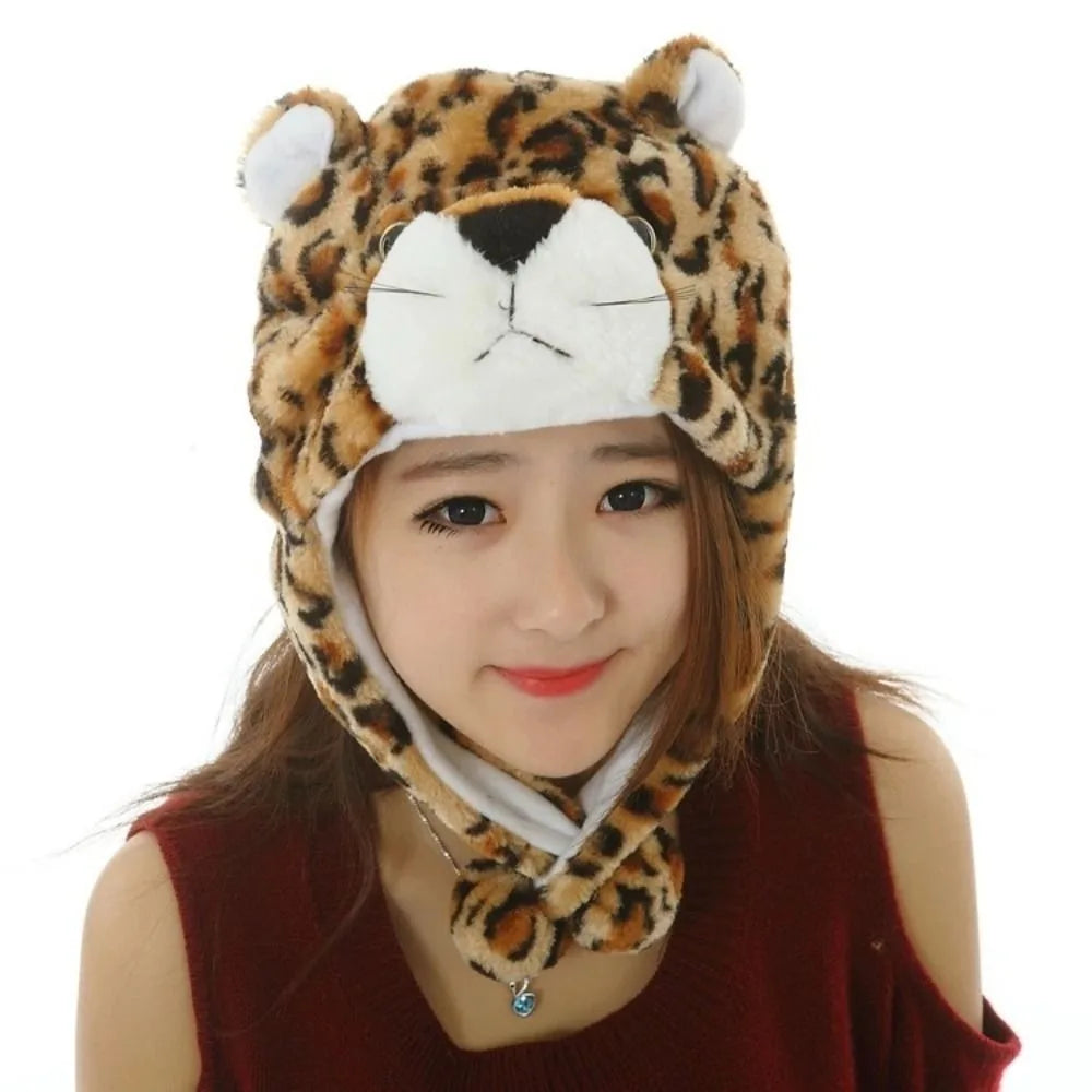 Cute Cosplay Costume Green Headgear Female Beanie Caps Cartoon Winter Autumn Hats Plush Hat Big Frog Eyes Hat Rabbit Bunny Ears