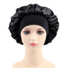 Women's Satin Solid Elastic Wide-brimmed Sleeping Hat Unisex Head Wrap Elastic Band Cap Hair Care Bonnet Night Hat bonnet