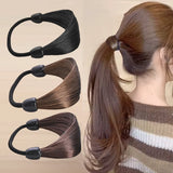 Wig Braided Rubber Band Elastic Hair Rope Tie Head Hair Ring Wig Braid Fixed Hairstyle Elastic Band Extension Ponytail Holder