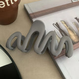2023 New Trendy Curve Matt Hair Claw Clip Large Shark Crab Hair Clips Women Hair Accessories INS Female Back of Head Hairpin