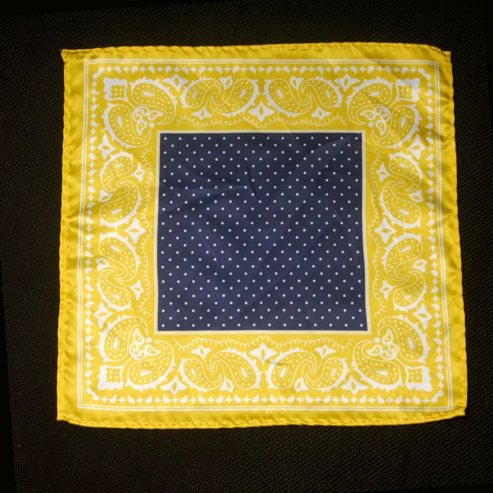 Luxury Mens Handkerchief Silk Accessories Hanky Pocket Squared Handkerchief Pocket Scarf Paisley Polka Dots Party Wedding Prom