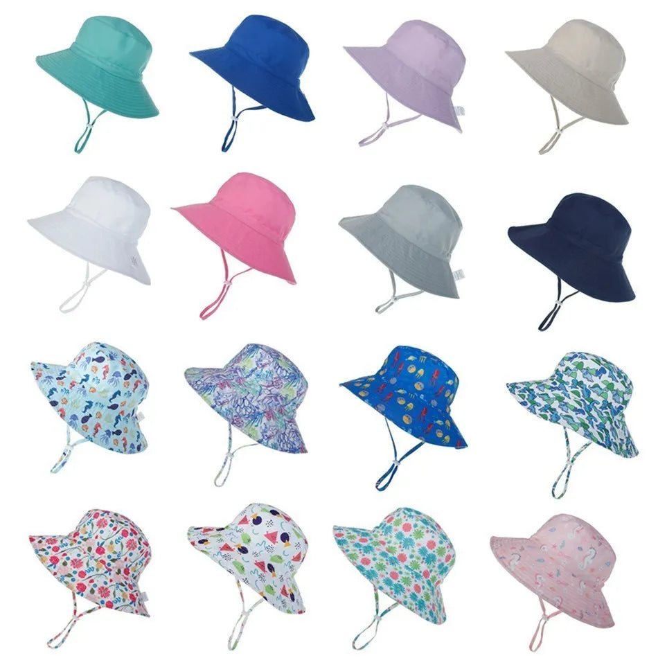 Newborn Baby Hats Boys Girls Panama Summer Kids Sun Hat Infant Beach Fisherman Bucket Hat Children Breathable Outdoor Hats