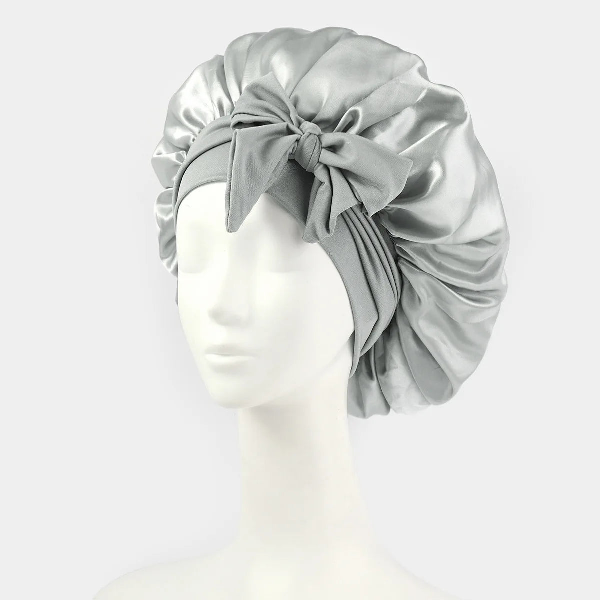 Europe and the United States selling style color cloth streamer round hat bow imitation silk women's nightcap beauty hair care h