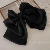 Hot Korean  Big Size Bow Hair Clip Claw Clamp Women  High Ponytail  Barrettes Headwear Girls Women Hair Accessories