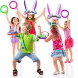 Fun Easter Throwing Game Inflatable Bunny Egg Rabbit Ears Hat Toss Game Kids Halloween Party Decor Favors Indoors Outdoors Games