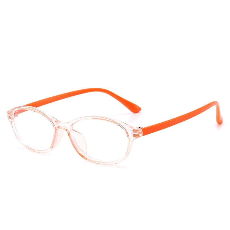 Blue Light Blocking Glasses for Kids Computer Glasses Silicone Frame Clear Lens Girl Boy Video Gaming Children Safety Eyewear