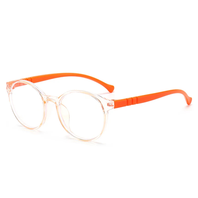 Blue Light Blocking Glasses for Kids Computer Glasses Silicone Frame Clear Lens Girl Boy Video Gaming Children Safety Eyewear