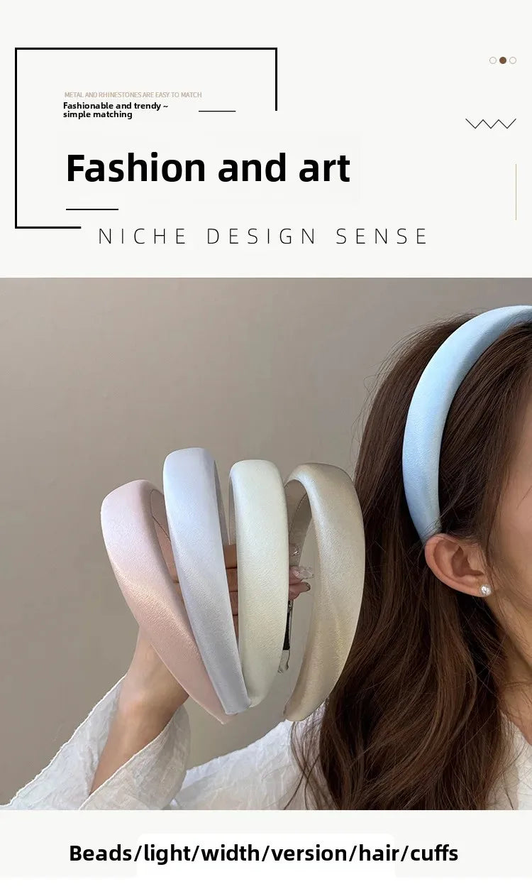 Korean Style Sponge Hairband Women's Fashionable Soft Versatile Headband Elegantly Designed Face Washing Popular Internet Red